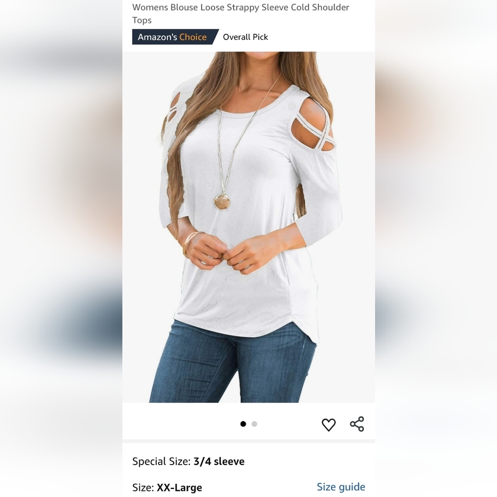 BLACK,  NOT WHITE Liofoer 3/4 Sleeve Cold Shoulder Shirt